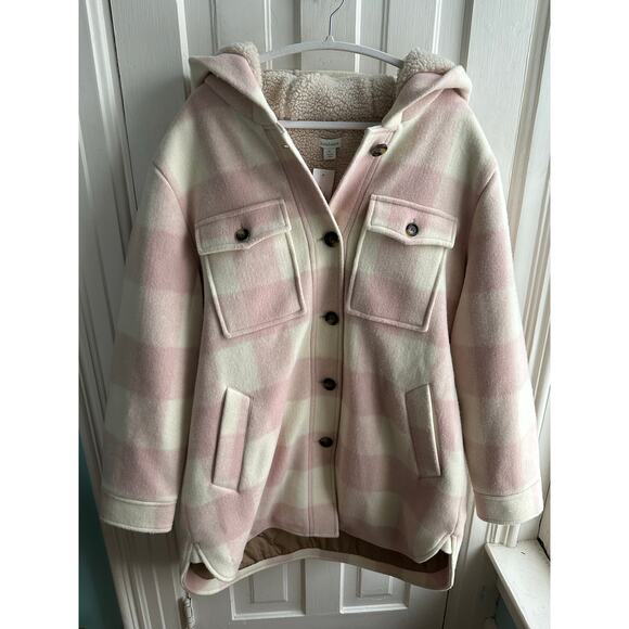 Sundance Susanna Plaid Oversized Hooded Wool Blend Coat NWT - Picture 5 of 11